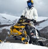 Snowmobile Racing action shot